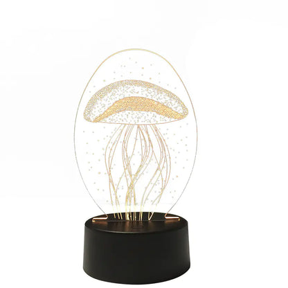 3D LED Jellyfish Night Light for Smart Home Decor