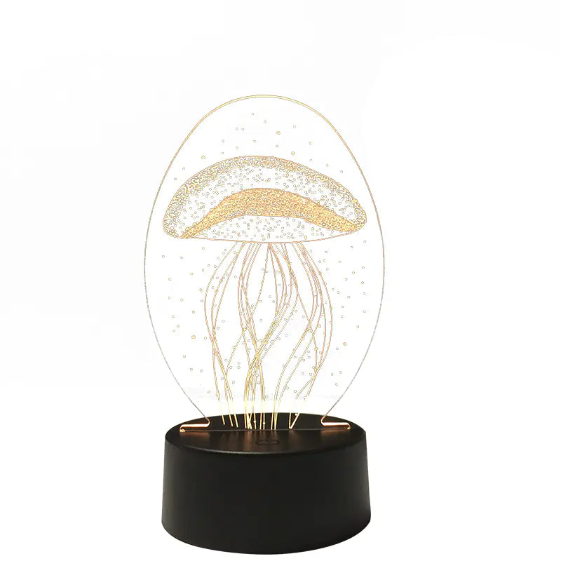3D LED Jellyfish Night Light for Smart Home Decor